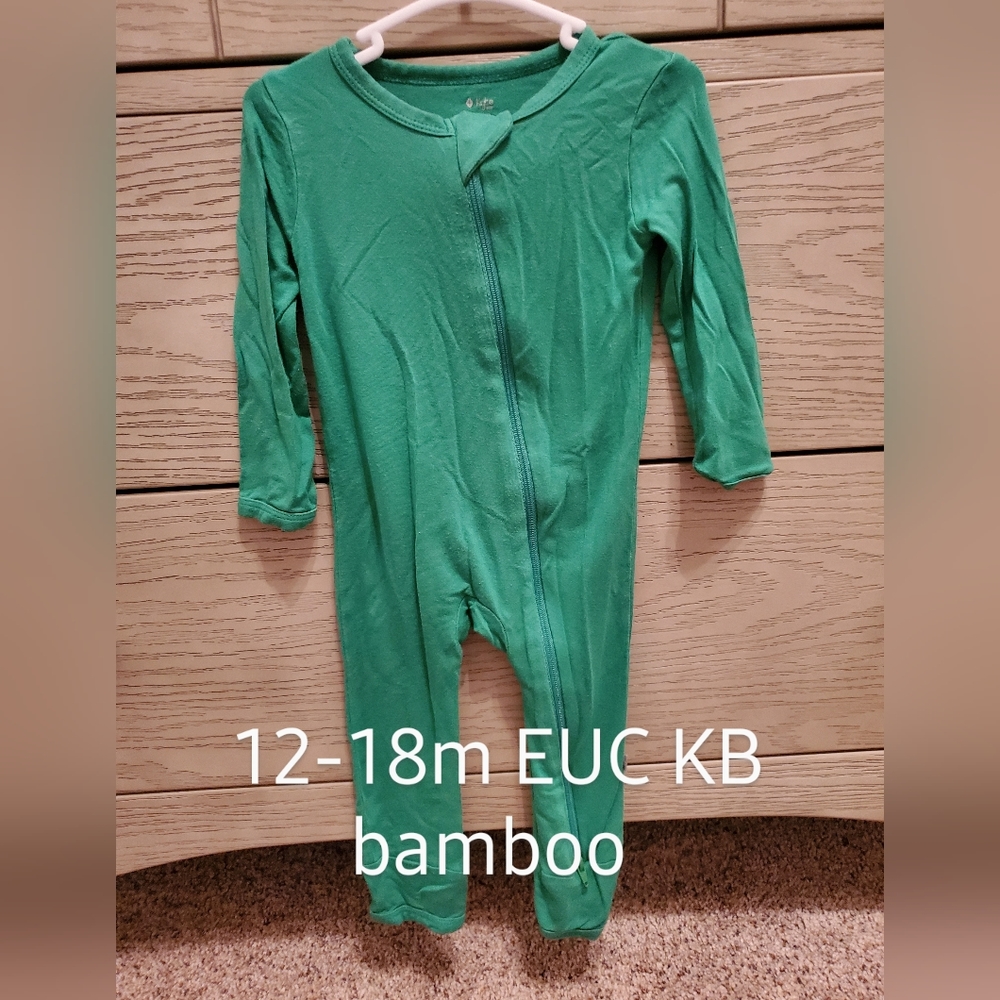 Kytebaby zipper romper - fern